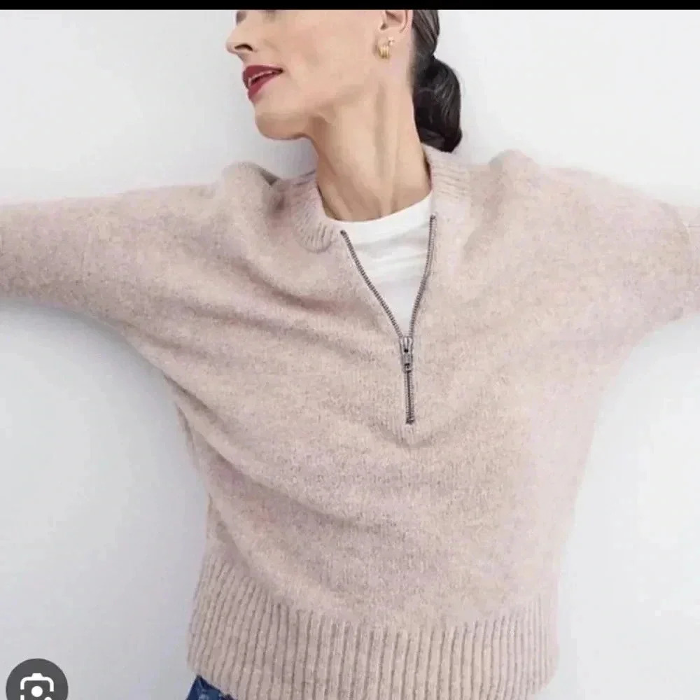 - Madewell super soft half zip sweater
